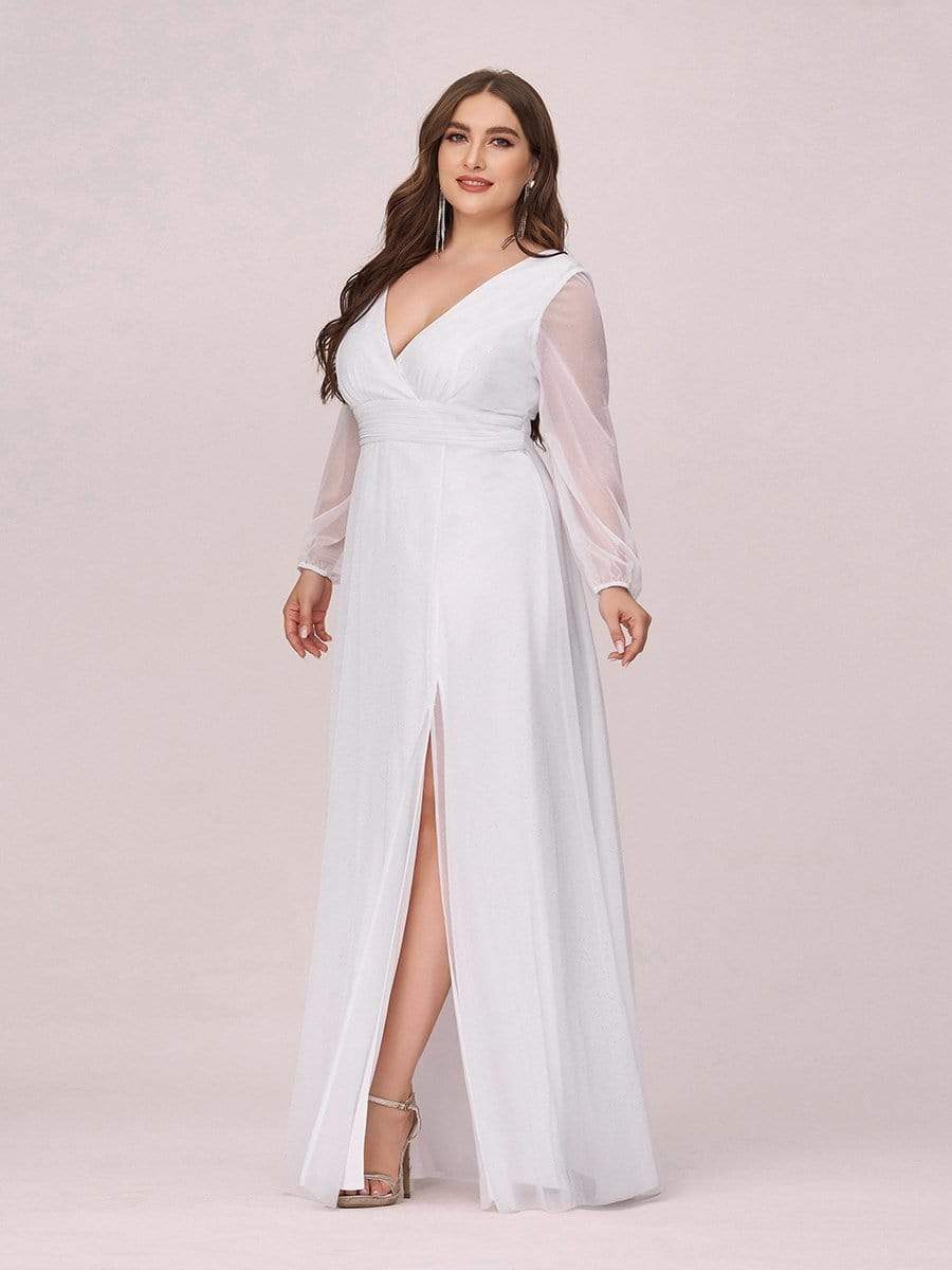 Plus Size Purple Lace Prom Dresses A Line Evening Gowns – MyChicDress